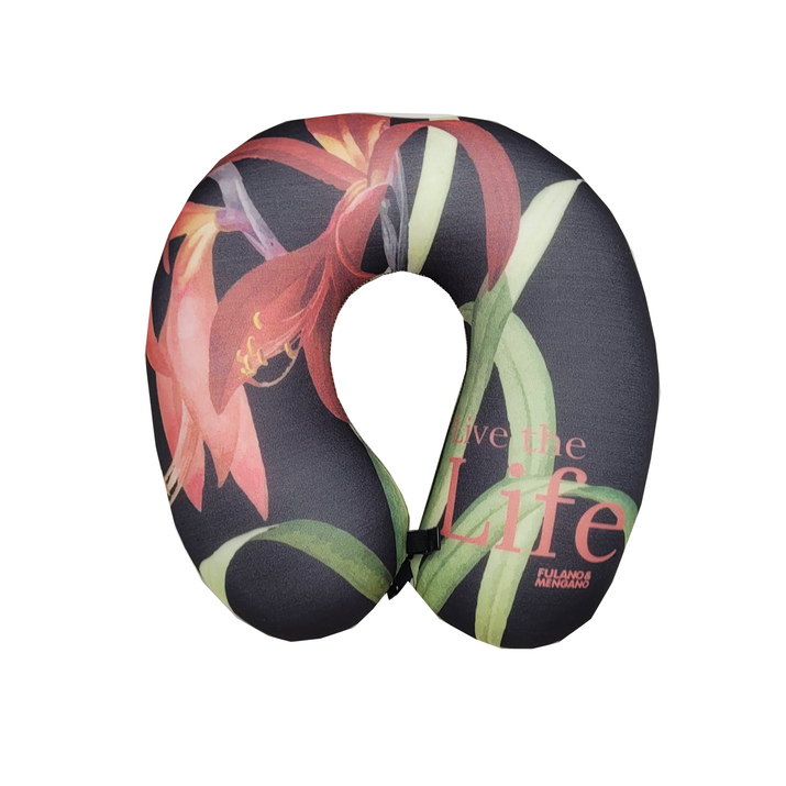 CUELLO MICROFIBRA - FLOR ROJA